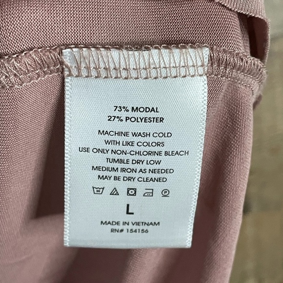 Mote Mauve Pink Drop Waist Tank Top Size Large - Picture 3 of 10